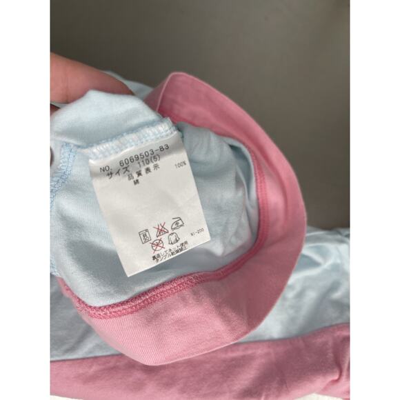 Mezzo Piano Short Sleeve One Piece Dress Pastel Pink Blue 110CM Japan Kawaii - Picture 4 of 7